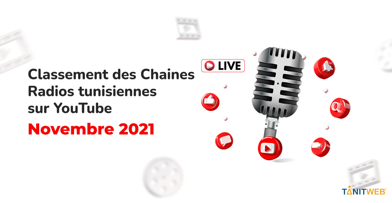 Classement des Chaines Radios tunisiennes sur YouTube – Novembre 2021